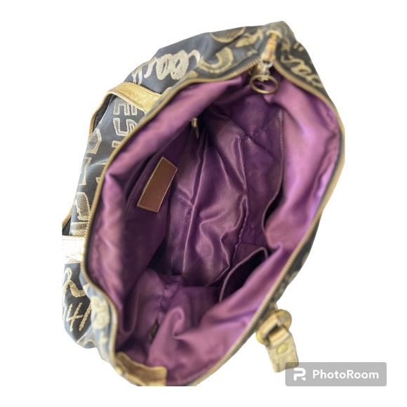 Gold & Black Poppy Coach Purse - Picture 2 of 3